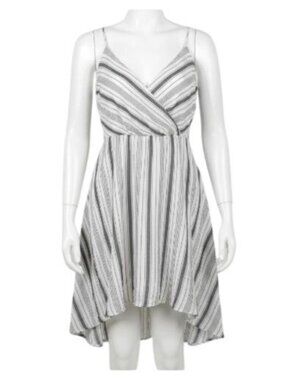 Breezy Lightweight Sundress Crisscross Bodice Spaghetti Strap High Low Size S